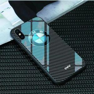 BMW iPhone Case Tempered Glass Mix Carbon Fiber